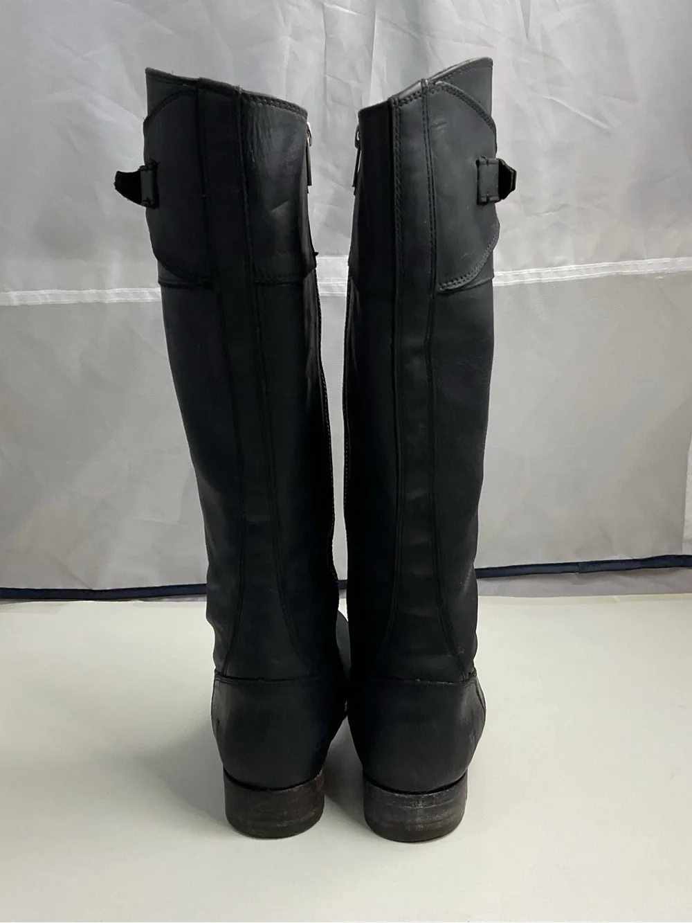 Frye 4015 Black Leather Knee High Pull On Riding Boots Women’s Size 5.5 B